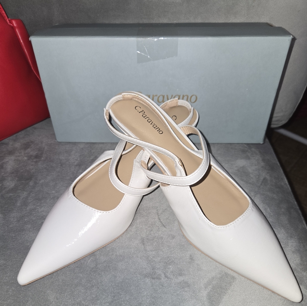 C.Paravano White Pumps Size 39